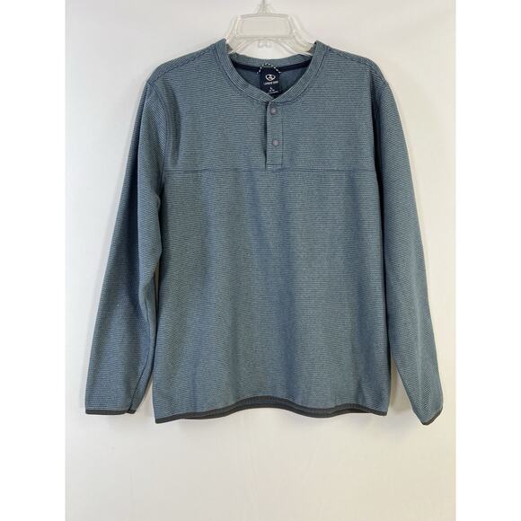 Lands' End Other - VTG Lands End Mens Thermal Henley Shirt Large Blue Casual Everyday Stretch